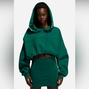 Green Ivy Park Hooded Cut Out Dress